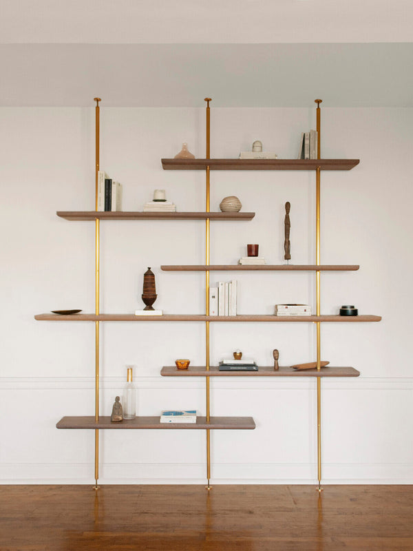 Gently Aged Brass / Grey Fog White Oak